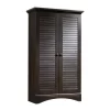  August Grove Contemporary Storage Cabinet with Doors and 4 Adjustable Shelves in Antique Brown