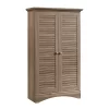 August Grove Contemporary Storage Cabinet with Doors and 4 Adjustable Shelves in Salt Oak