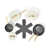 Beautiful 12pc Ceramic Non-Stick Cookware Set, White Icing, by Drew Barrymore
