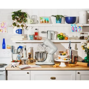 Beautiful 5.3QT Capacity Lightweight & Powerful Tilt-Head Stand Mixer, White Icing by Drew Barrymore