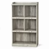 Better Homes & Gardens Modern Farmhouse 5-Cube Organizer Bookcase with Name Plates, Rustic Gray Finish