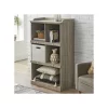Better Homes & Gardens Modern Farmhouse 5-Cube Organizer Bookcase with Name Plates, Rustic Gray Finish