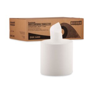Boardwalk Center-Pull Paper Towels, 7 7/8" x 10", 2-Ply, White, 600 Sheets/Roll, 6 Rolls/Carton