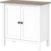 Bush Furniture Mayfield Accent Storage Cabinet with Doors, Pure White and Shiplap Gray