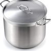 Cooks Standard 2616 Standard Professional Grade Lid 30 Quart Stainless Steel Stockpot, Silver