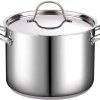 Cooks Standard 8-Quart Classic Stainless Steel Stockpot with Lid, 8-QT, Silver