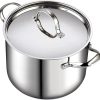 Cooks Standard Quart Classic Stainless Steel Stockpot with Lid, 12-QT, Silver