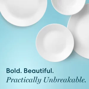 Corelle Winter Frost White, 12 Piece, Dinnerware Set