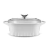 Corningware 1143456 3.2 qt. White Cast Aluminum Roaster with Lid