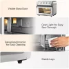 Costway ES10044US 21.5 qt. Silver Air Fryer Toaster Oven 1800-Watt Countertop Convection Oven with Recipe