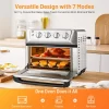 Costway ES10044US 21.5 qt. Silver Air Fryer Toaster Oven 1800-Watt Countertop Convection Oven with Recipe