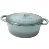 Crock-Pot 69146.02 Artisan Oval Enameled Cast Iron Dutch Oven, 7-Quart, Slate Gray