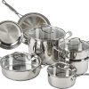 Cuisinart 77-11G Stainless Steel 11-Piece Set Chef's-Classic-Stainless-Cookware-Collection