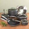 Cuisinart Anodized 11-Piece Cookware Set Dishwasher-Safe-Hard, Black