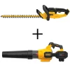 DEWALT 20V MAX Cordless Battery Powered Hedge Trimmer & 60V Cordless Leaf Blower (Tools Only)