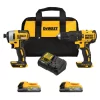 DEWALT DCK274E2 20V MAX POWERSTACK 2-Tool Combo Kit with 2 Batteries, Charger and Tool Bag