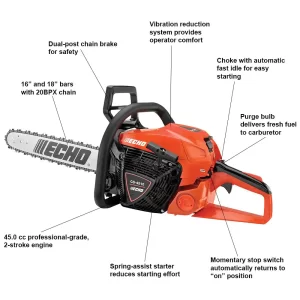 ECHO CS-4510-16 16 in. 45.0 cc Gas 2-Stroke Cycle Chainsaw
