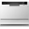 Farberware FCD06ABBWHA 21 in. White Digital Portable 0120-volt Dishwasher with 7-Cycles with 6-Place Settings Capacity