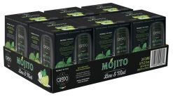 Fonti Di Crodo Mojito, Italian Sparkling Beverage with Lime & Mint, 11.2 Oz. Cans (Pack of 24)