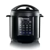 GRANITESTONE 2590 6 Qt. Black Electric Triple Layer Titanium Coating Multi-Pressure Cooker with Built-In Timer and Pre-Settings