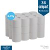 Georgia-Pacific Angel Soft Professional Series Compact Embossed Coreless 2-Ply Toilet Paper, 19371, 750 Sheets per Roll, 36 Rolls per Case