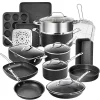 Granitestone 20 Piece Aluminum Non Stick Cookware & Bakeware Set with Ultra Nonstick Surface