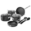 Granitestone 7231 Stackmaster Stackable Space Saving 10 Piece Aluminum Non Stick Cookware Set