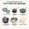 GreenPan Lima Hard Anodized Healthy Ceramic Nonstick 12 Piece Cookware Pots and Pans Set, PFAS-Free, Oven Safe, Gray