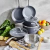 GreenPan Lima Hard Anodized Healthy Ceramic Nonstick 12 Piece Cookware Pots and Pans Set, PFAS-Free, Oven Safe, Gray