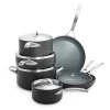 GreenPan Paris Pro Hard Anodized Healthy Ceramic Nonstick, 11 Piece Cookware Pots and Pans Set