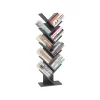 Homfa 9-Tier Tree Bookshelf, Modern Storage Shelf, Floor Bookcase CD Display Rack, Gray Finish