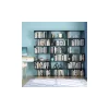 Homfa Geometric Bookcase Wooden Wood S Shape Storage Display Unit Bookcase Bookshelf 6-tier Storage, 75