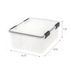 IRIS USA, 30 Quart WeatherPro Storage Box with Latches, Set of 6