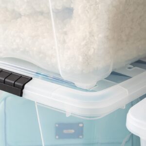 IRIS USA 54 Qt Clear Plastic Storage Box with Latches, 6 Pack