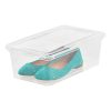 IRIS USA 6 Qt Clear Storage Latch Box, Set of 12