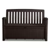 Keter 233599 Patio Bench 23.62-in L x 55.19-in 60-Gallons Brown Plastic Deck Box