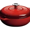 Lodge EC3D43 Enameled Cast Iron Dutch Oven, 3-Quart, Island Spice Red