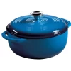 Lodge EC4D33 Enameled Cast Iron Dutch Oven, 4.5-Quart, Caribbean Blue