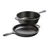 Lodge LCC3 Cast Iron Combo Cooker, Pre-Seasoned, 3.2-Quart