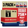 Mobil 1 High Mileage Full Synthetic Motor Oil 5W-20, 5 qt (3 Pack)