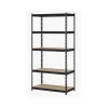 Muscle Rack 36W x 18D x 72H 5-Tier Steel Shelving, Black, 4000 lbs. Capacity