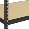 Muscle Rack Black 48W x 24D x 72H 5-Shelf Steel Shelving