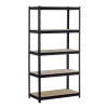 Muscle Rack Black 48W x 24D x 72H 5-Shelf Steel Shelving