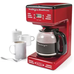 Nostalgia NRCOF12RR Retro 12-Cup Programmable Coffee Maker With LED Display