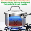 NutriChef 2-Quart Stainless Steel Saucepan - 18/8 Food Grade Heavy Duty Cookware, Sauce Pot, Stew Pot, Simmering Pot Kitchenware w/ See Through Lid, Dishwasher Safe, For Induction Gas Ceramic Cooktops