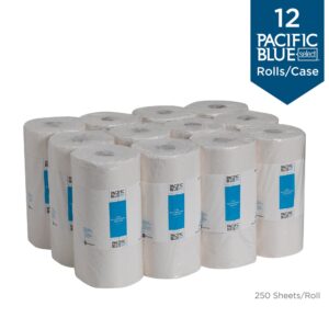 Pacific Blue Select Perforated Roll Towel by GP PRO 2 Ply - 8.80" x 11" - 250 Sheets/Roll - White - Strong, Absorbent, Perforated - For Office Building - 12 / Carton