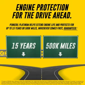 Pennzoil Platinum Full Synthetic 5W-20 Motor Oil, 5-Quart