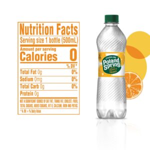 Poland Spring Sparkling Water, Orange, 16.9 oz. Bottles (24 Count)