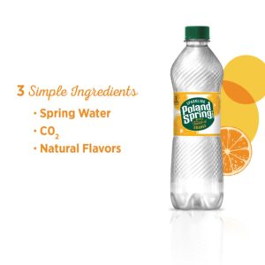 Poland Spring Sparkling Water, Orange, 16.9 oz. Bottles (24 Count)