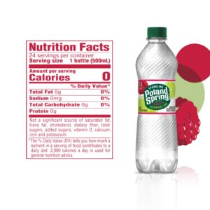 Poland Spring Sparkling Water, Raspberry Lime, 16.9 oz. Bottles (24 Count)